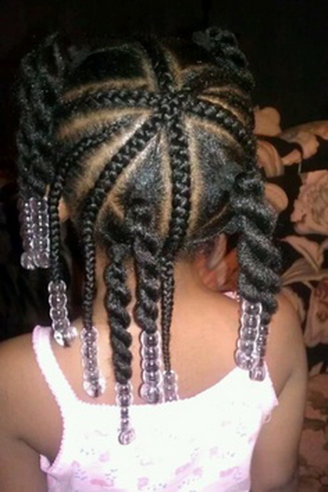 curly braids hairstyle African American little girls