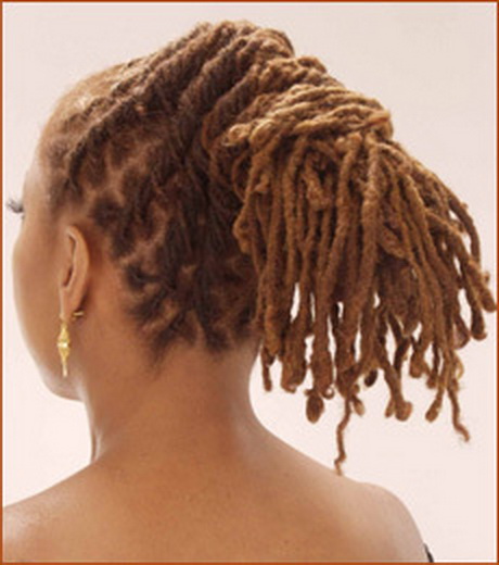 Dreadlock twist bun hairstyle