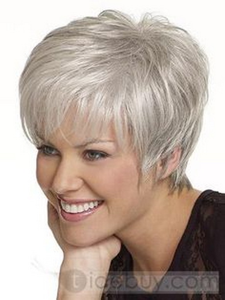 short grey hairstyles for women | Beautiful Short Straight Grey 5quot ...