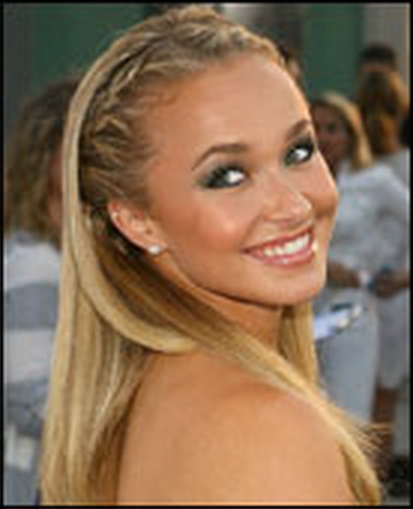 Panettiere shows off a sweet yet simple braid in a half up half down ...