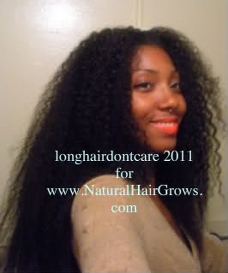 Long natural hair styles