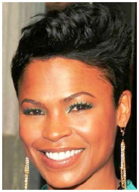more short black hairstyles for round faces black short hairstyles