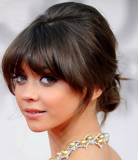 up-hairstyles-with-bangs-01 Up hairstyles with bangs