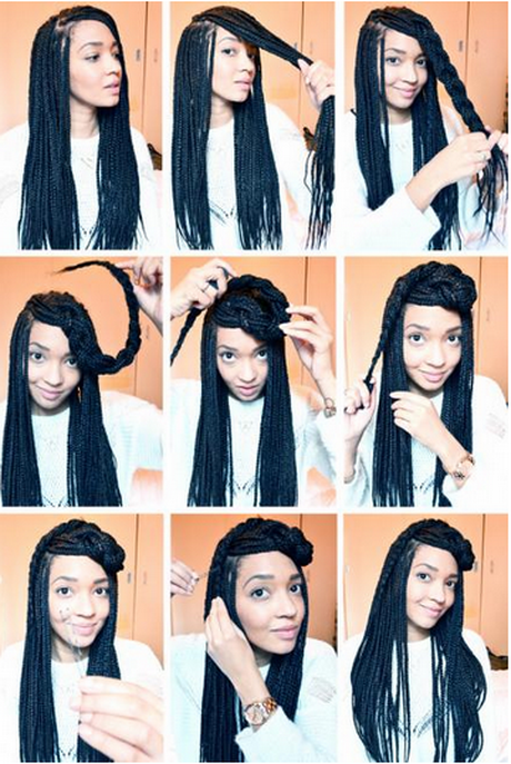 hairstyles-you-can-do-with-box-braids-61 Hairstyles you can do with box braids