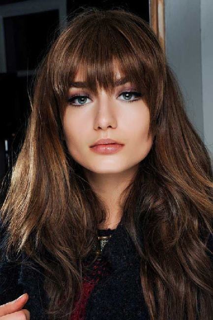 hairstyles-for-long-hair-with-fringe-2019-11_8 Hairstyles for long hair with fringe 2019