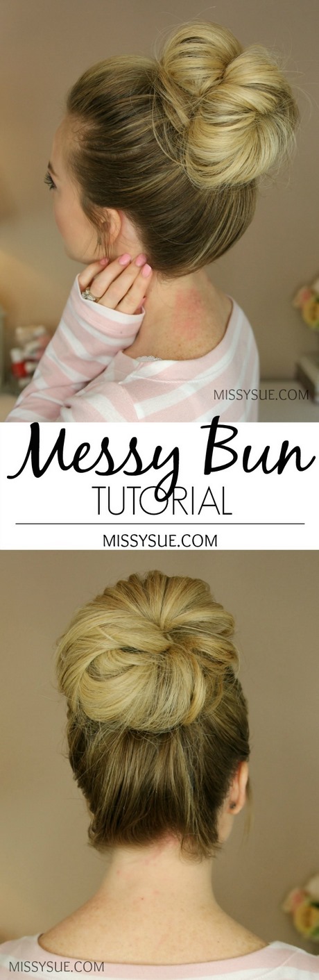 messy-bun-for-thin-hair-04_16 Messy bun for thin hair