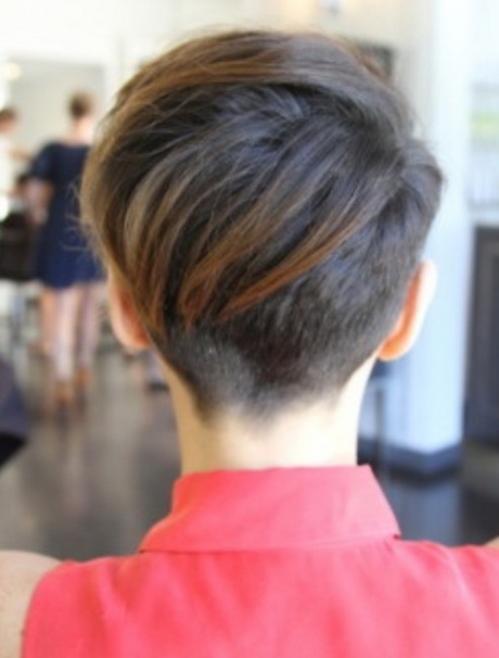 Pixie haircut from behind