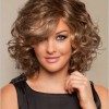 Hairstyle for curly hair with round face