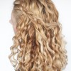 Hairstyle curls half up
