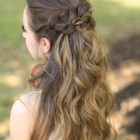 Half up half down braided prom hairstyles