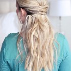 Simple half updos for long hair