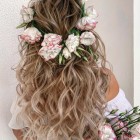 Wedding hairstyles with flowers for long hair