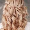 Curly half up half down hairstyles for short hair