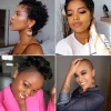 Short natural haircuts for black females with round faces 2023