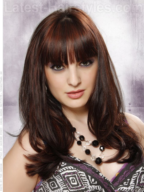 Haircuts for long hair with bangs - Style and Beauty