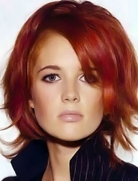 Red medium hairstyles