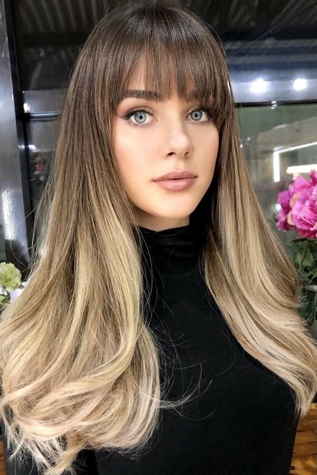 hairstyles-for-long-hair-with-bangs-2022-28_8 Hairstyles for long hair with bangs 2022