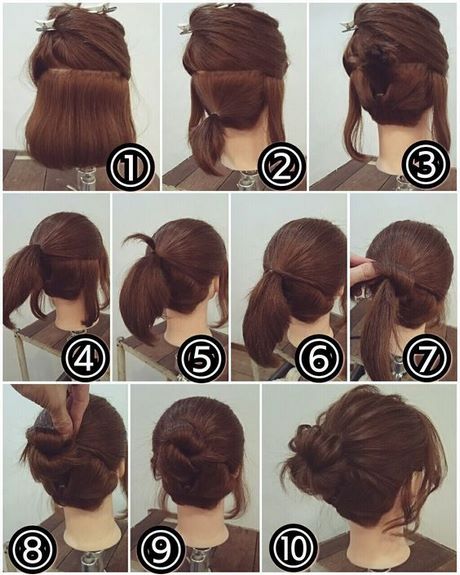 easy-buns-for-short-hair-62 Easy buns for short hair