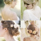 Flowers in wedding hair