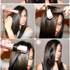 Hairstyles using a straightener