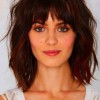 Round face short hair with bangs