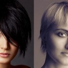 Short hairstyles for round faces front and back