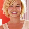 Short length hairstyles for round faces