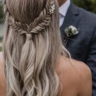 Wedding hairstyles half up half down with braid