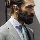 Man bun and beard